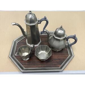 Vintage Gorham "Octette" pewter tea and coffee set